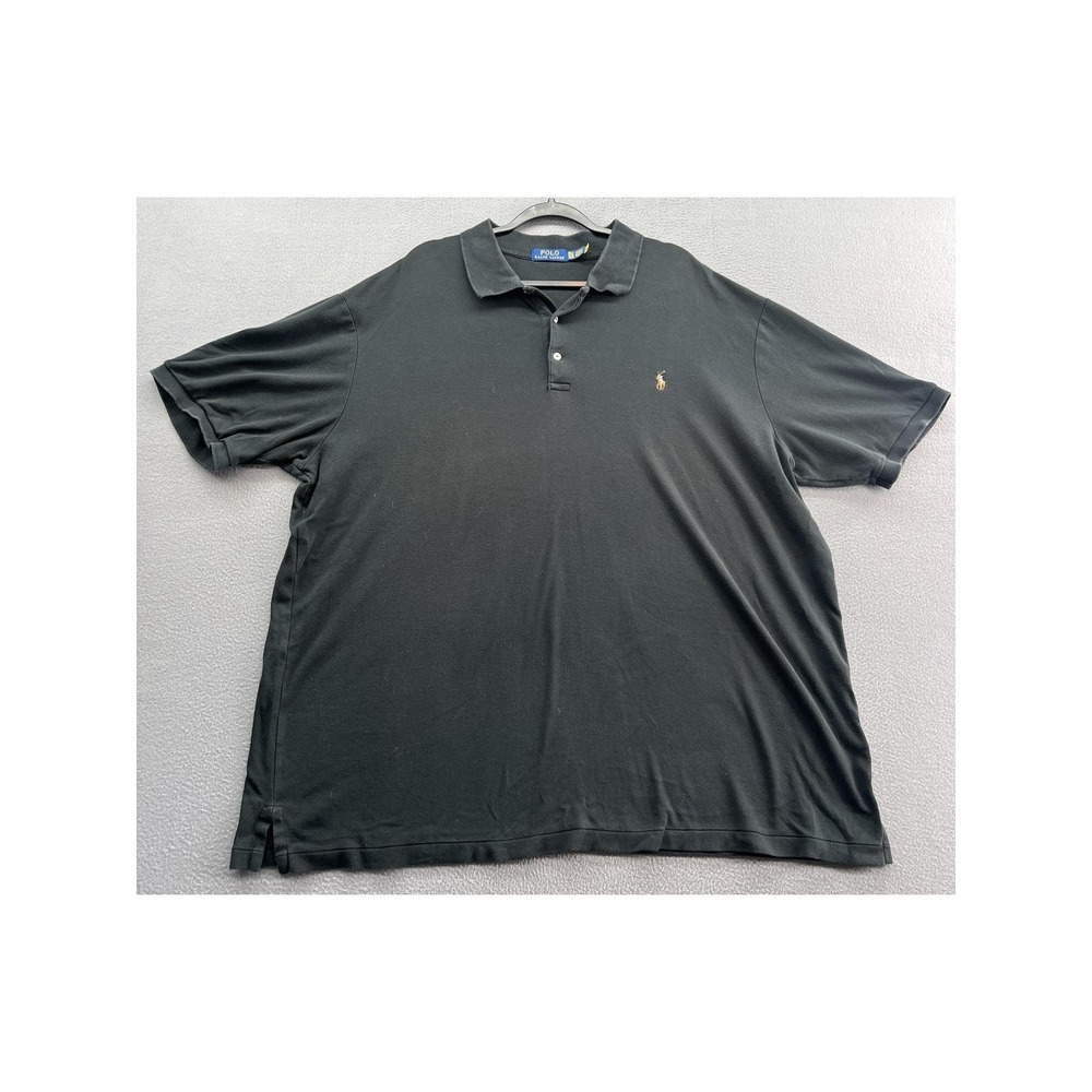 Polo Ralph Lauren Polo Shirt Men's 3XL Black Classic Pony Embroidered Cotton